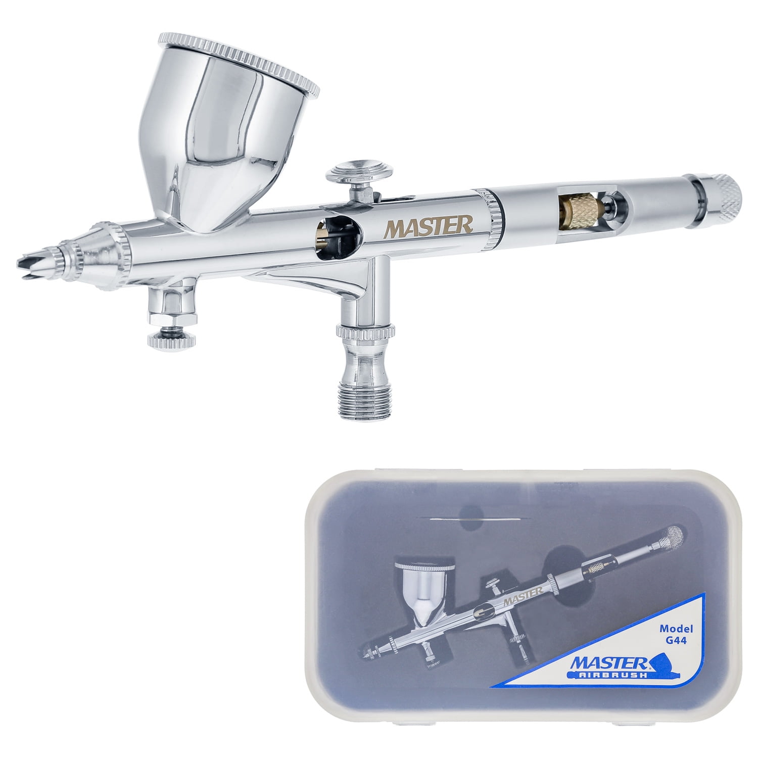 Pro .2 Micro Precision Dual-Action Gravity Airbrush Set Kit MAC Auto Paint Hobby