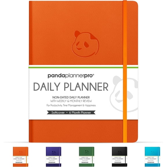 Pro 2026 - A4 6 Month Daily, Weekly & Monthly Planner for Productivity – Large 8.5x11 Undated Day Planner, Goal Planner, Project Organizer & Habit Tracker Notebook – Orange
