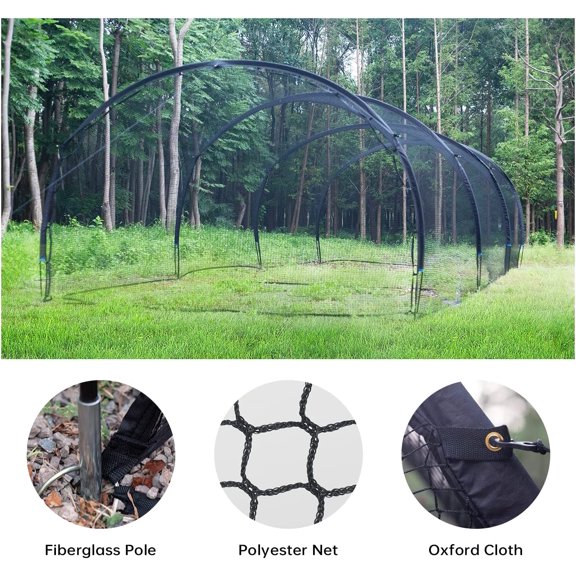 Pro 20FT Baseball Batting Cage Net and Frame, Baseball & Softball Hitting Cage Netting for Pitching Training in The Backyard - with Pitching Backstop and Carry Bag$$Sport & Recreation Other