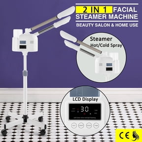 Pro 2in1 Facial Steamer Hot/Cold UV Ozone LCD Salon Beauty Spa Skin Care Equipment(White)