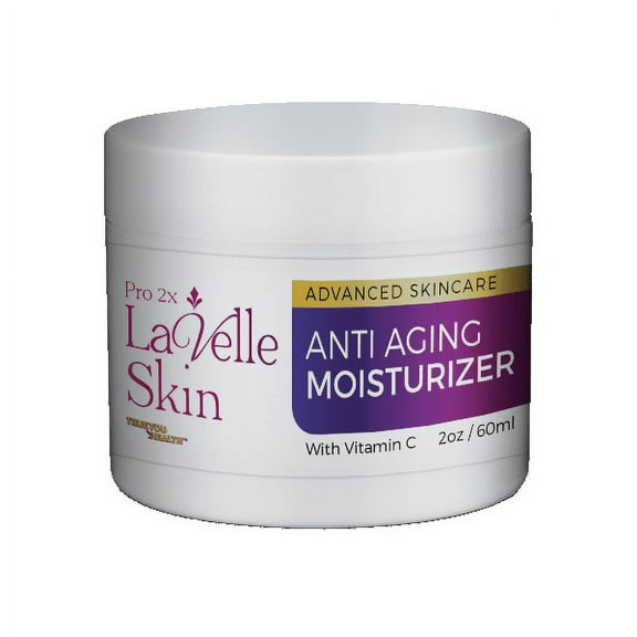 Pro 2x LaVelle Skin Moisturizer - Anti Aging Moisturizer for Face - 2 Month Supply - Promote Younger Looking Hydrated Skin - Contains Vitamins, Ceramides, & Collagen - Help Reduce Wrinkles Appearance