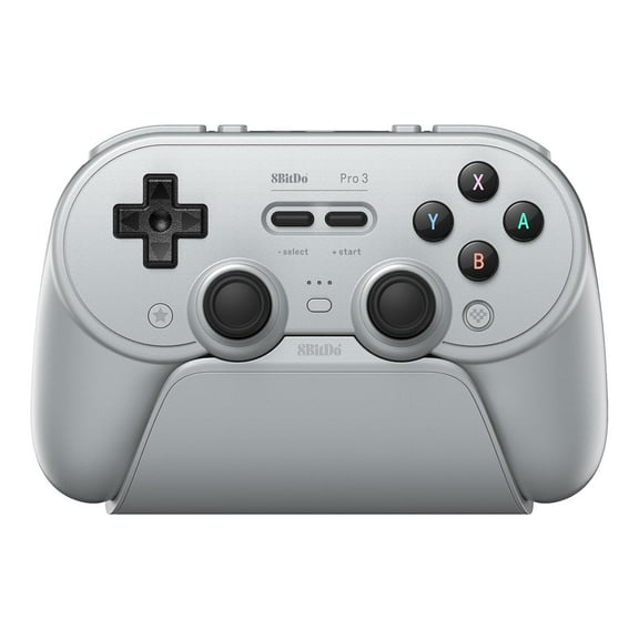 Pro 3 Bluetooth Controller for Switch/Switch 2 R Joysticks, Swappable ABXY Buttons, Pro Back Buttons, Charging Dock, Hall Effect Triggers, for Windows, Apple, SteamOS, Android - Gray