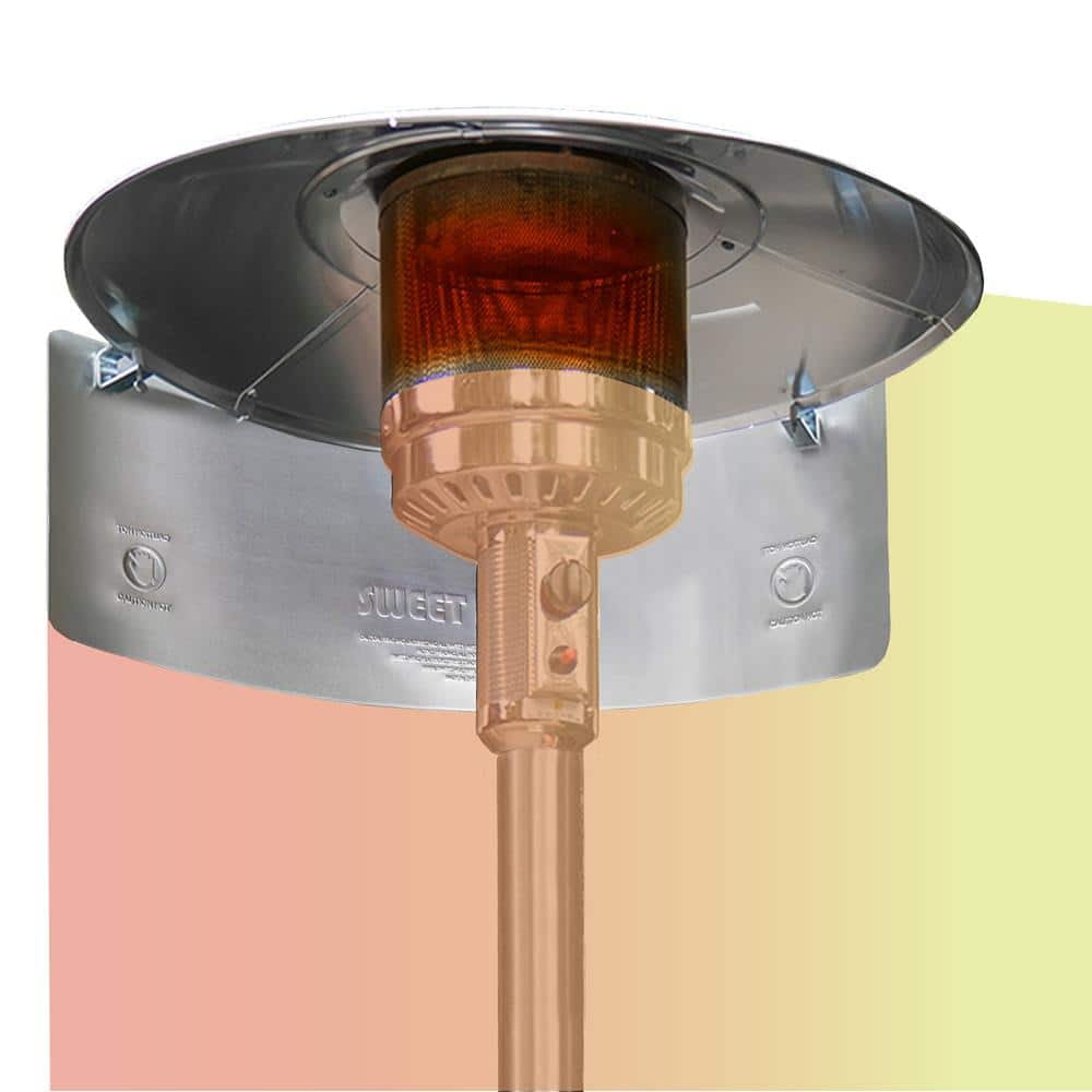 Pro - 35 in. x 15 in. Aluminum Patio Heat Reflector for Round Top Heaters with Pro Clamps - Universal Fit