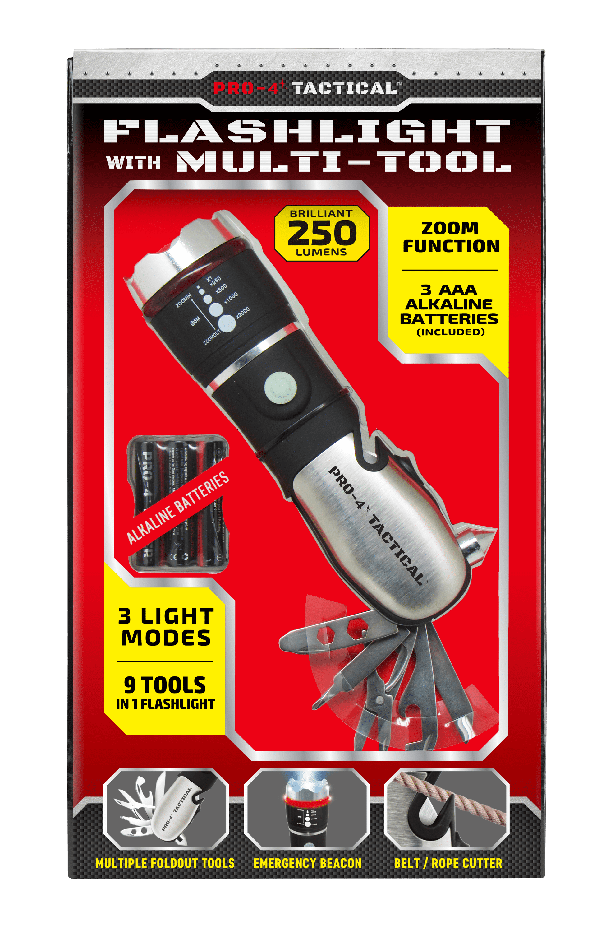 Pro4 Tactical MultiTool Flashlight