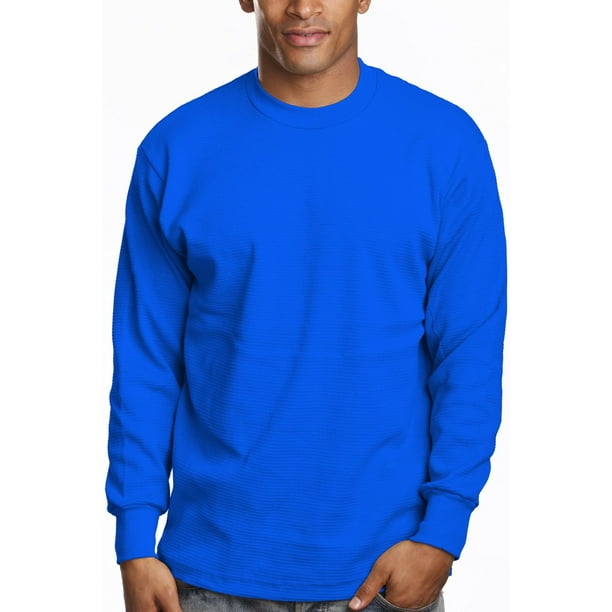 Pro Mens Casual Long Sleeve Thermal,Royal Blue,4XL Walmart