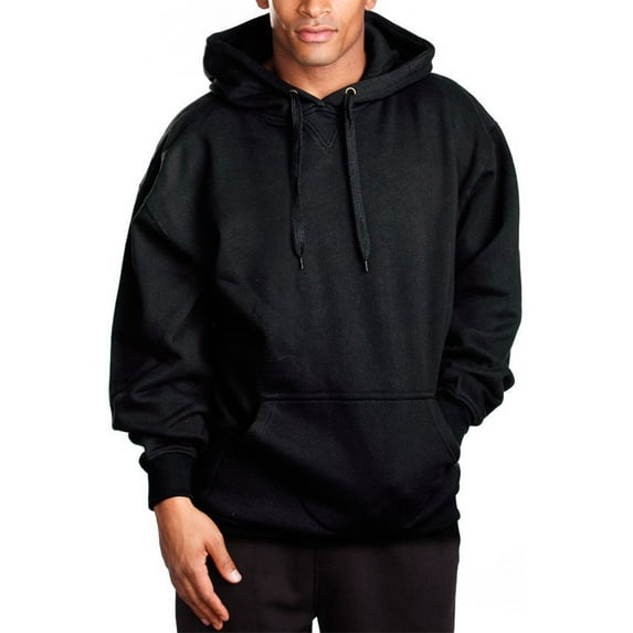 Pro 5 Mens Heavy Weight Fleece Pullover Hoodie,Black,4XL