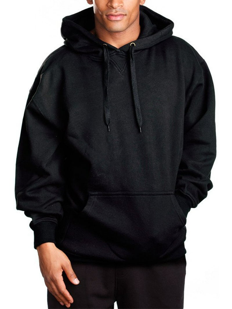 Pro 5 Big Men's Heavy Weight Fleece Pullover Hoodie, Black, 5XL