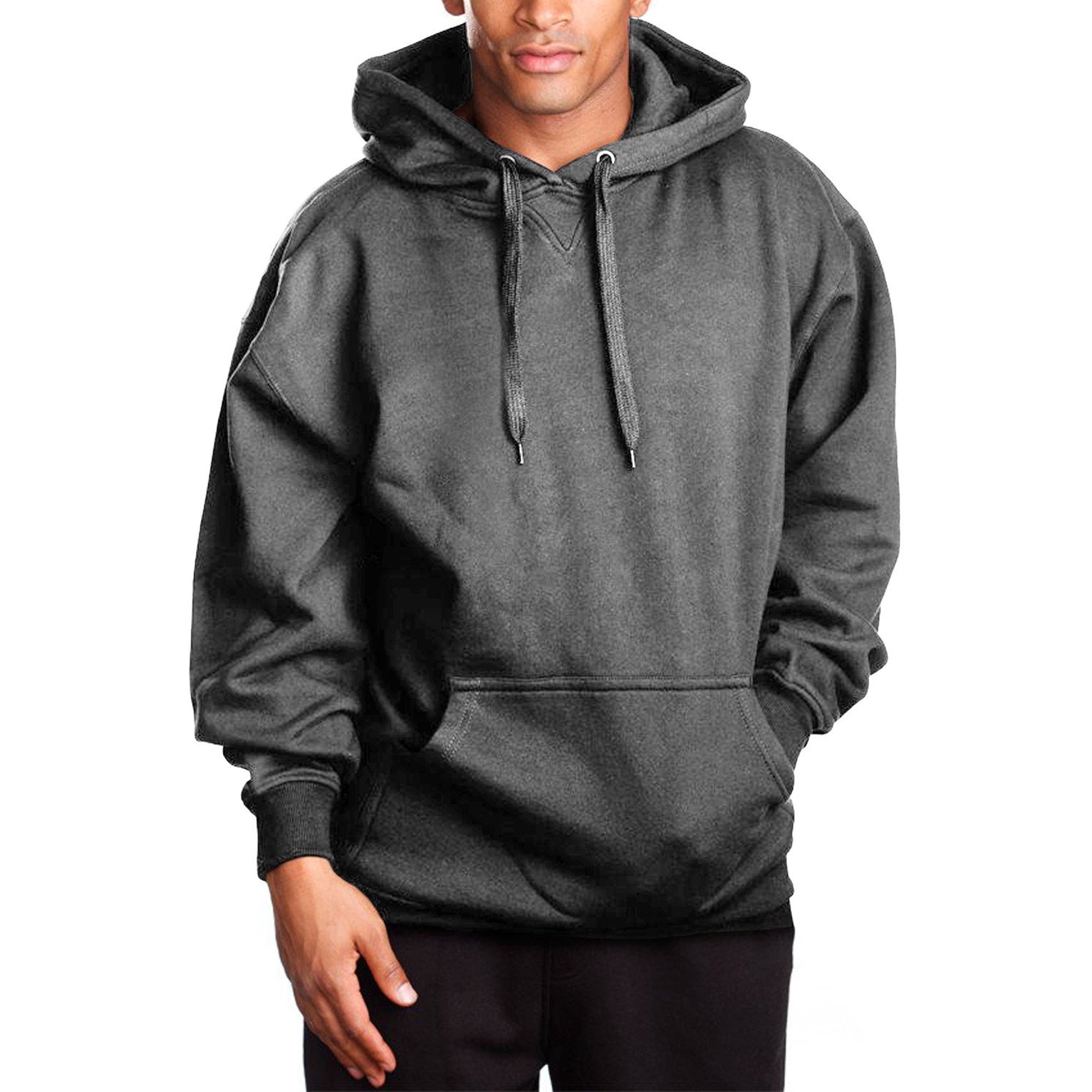 Pro 5 Mens Heavy Weight Fleece Pullover Hoodie,Dark Grey,2XL - Walmart.com