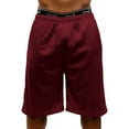 thumbnail image 1 of Pro 5 Mens Plain Mesh Shorts,Burgundy,4XL, 1 of 2