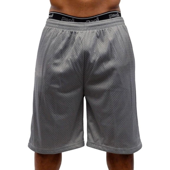 Pro 5 Mens Plain Mesh Shorts,Heather Grey,2XL