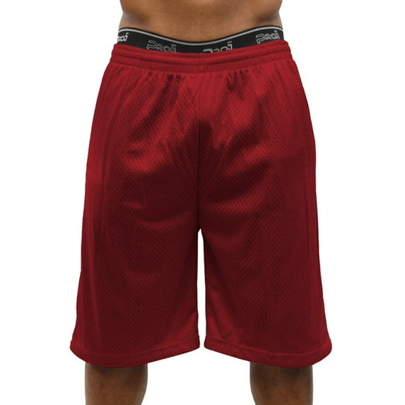 Pro 5 Mens Plain Mesh Shorts,Red,5XL