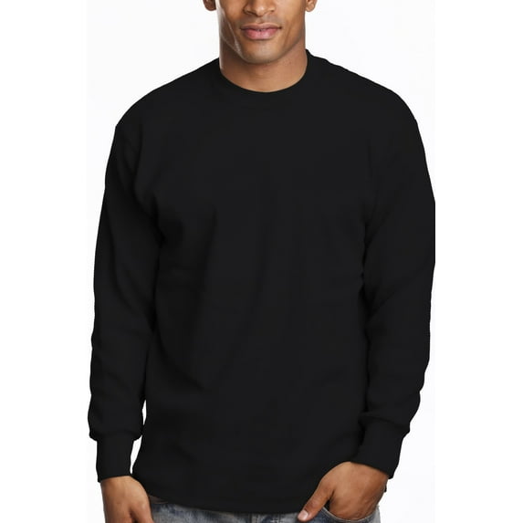 Pro 5 Super Heavy Mens Long Sleeve T-Shirt,Black,XL
