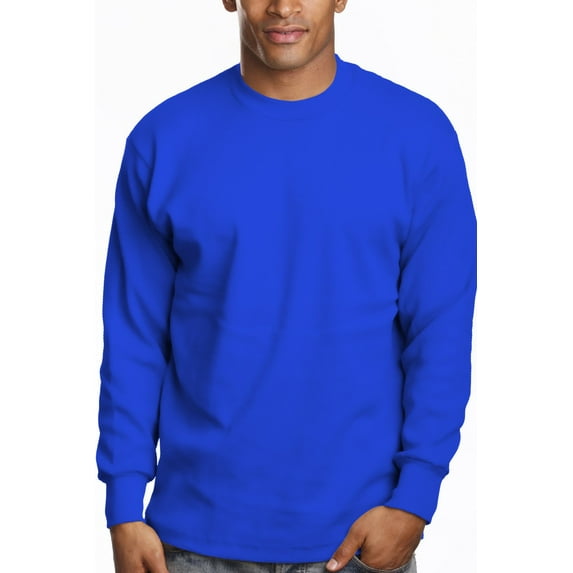 Pro 5 Super Heavy Mens Long Sleeve T-Shirt,Royal Blue,2XL Tall