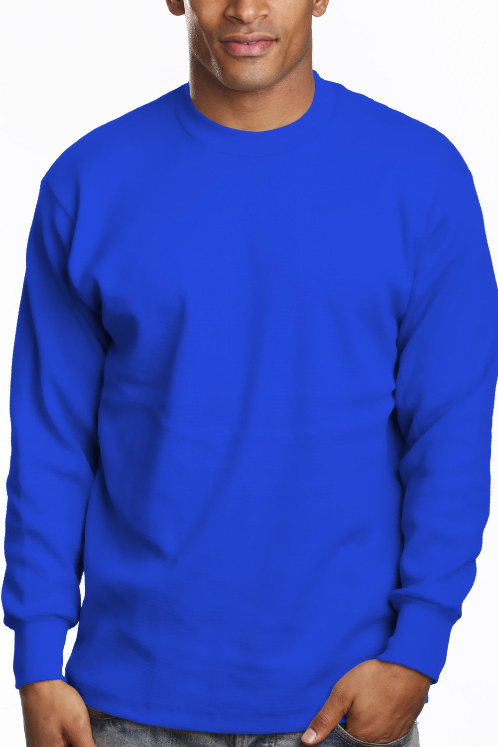 Pro 5 Super Heavy Mens Long Sleeve T-Shirt,Royal Blue,3XL - Walmart.com