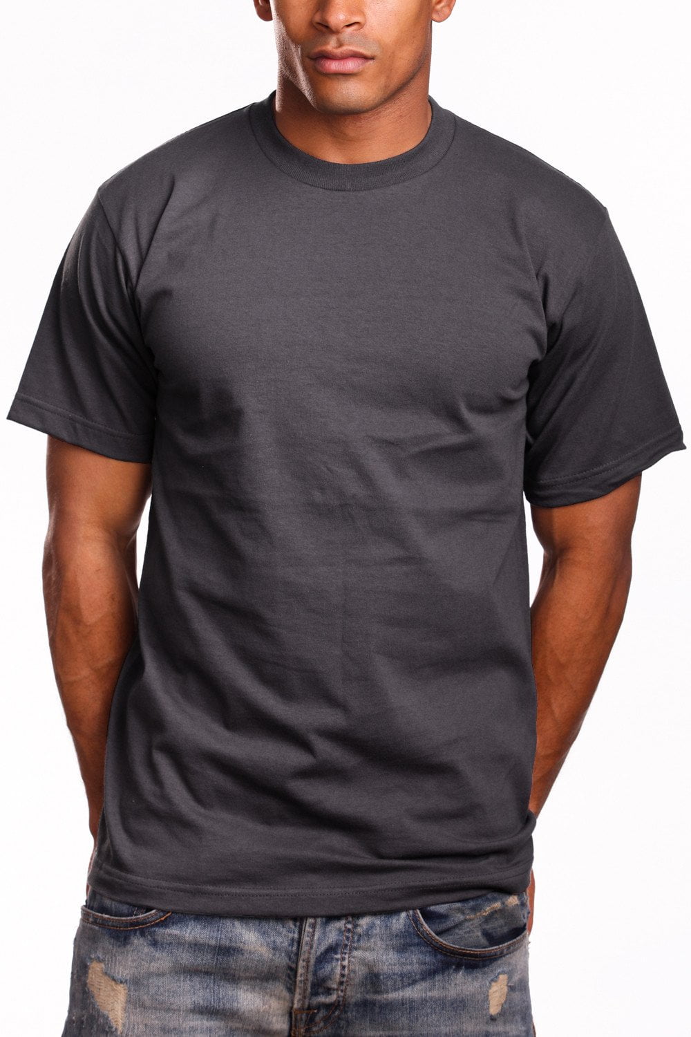 Pro 5 Superheavy Short Sleeve T-shirt,Charcoal Grey,Large 