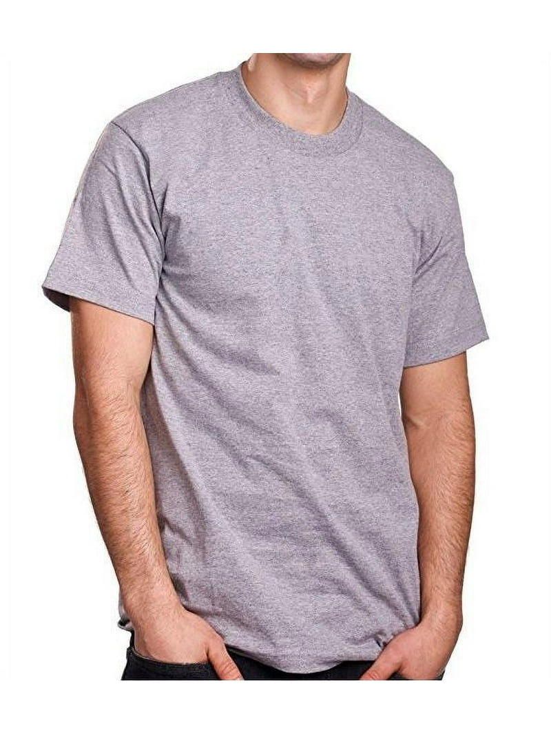 Pro 5 Superheavy Short Sleeve T-shirt,Heather Grey,5XL Tall