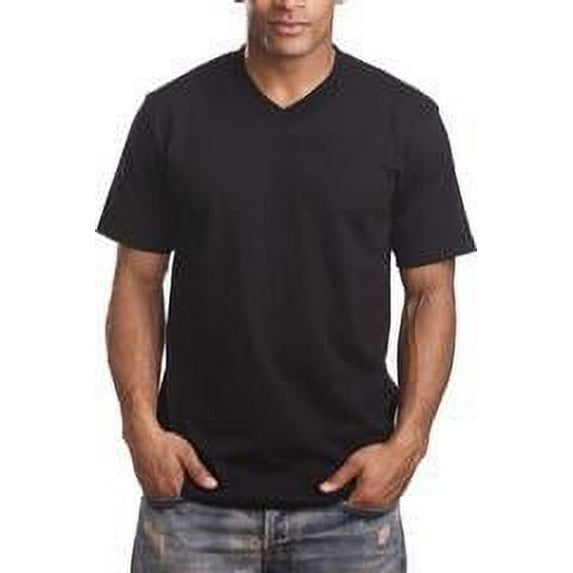 Pro 5 V-Neck Mens Short Sleeve T-Shirt,Black,Small