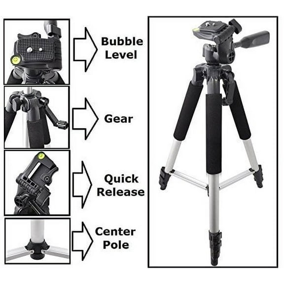 Pro 57" Tripod With Case For Kodak Pixpro AZ651 AZ522 AZ521 AZ501 FZ41 S-1 S1