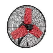 24" Industrial Wall Fan, 9500 CFM High Velocity 3-Speed Oscillating Wall Mount Fan with 15  Tilt, Copper Motor Aluminum Blades for Warehouse Garage Workshop, UL/cUL Listed
