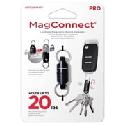 Pro ABS Plastic & Magnet & Stainless Steel Locking Magnetic Keychain, Black