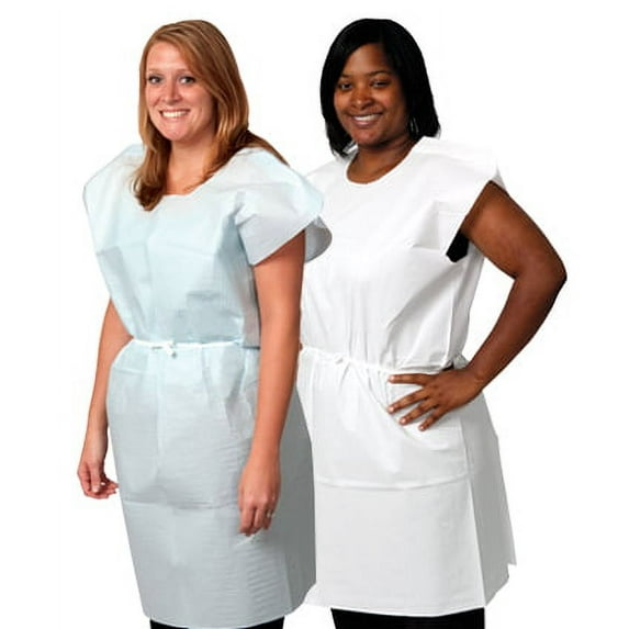 Pro Advantage P750023 Exam Gown Tissue/ Poly/ Tissue 30 in. x 42 in. White (Box of 50)