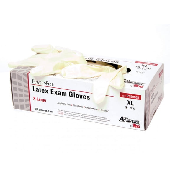 Pro-Advantage Powder Free Latex Exam Gloves - Extra Small, 100/Box
