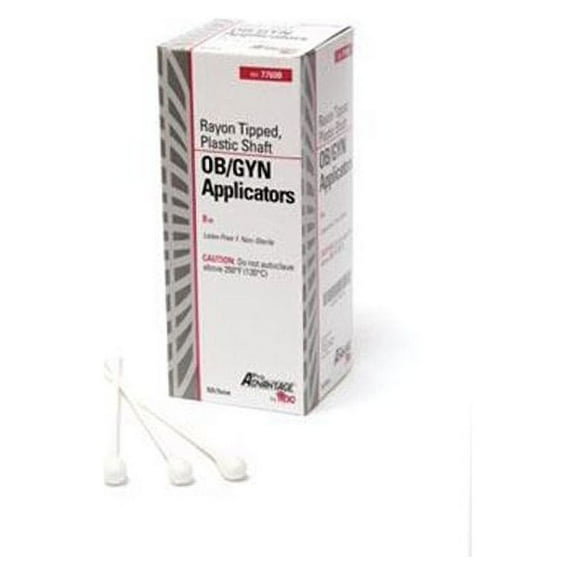 Pro Advantage Rayon Tipped OB/ GYN 8" Plastic Applicator, Box of 500 - 77600