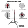 thumbnail image 1 of Pro Air-Cushioned Heavy-Duty Light Stand (Red, 13'), 1 of 10
