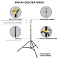 thumbnail image 1 of Pro Air-Cushioned Heavy-Duty Light Stand (Yellow, 13'), 1 of 10