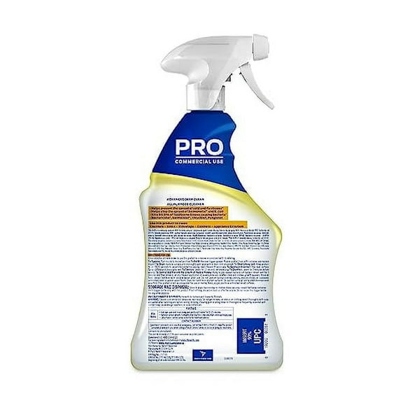 Pro All-Purpose Cleaner, Advanced Deep Cleaning Sanitizing and Disinfecting Spray, For Commercial Use, Use to Clean and Deodorize, Lemon Breeze Scent, 32oz (Pack of 12)