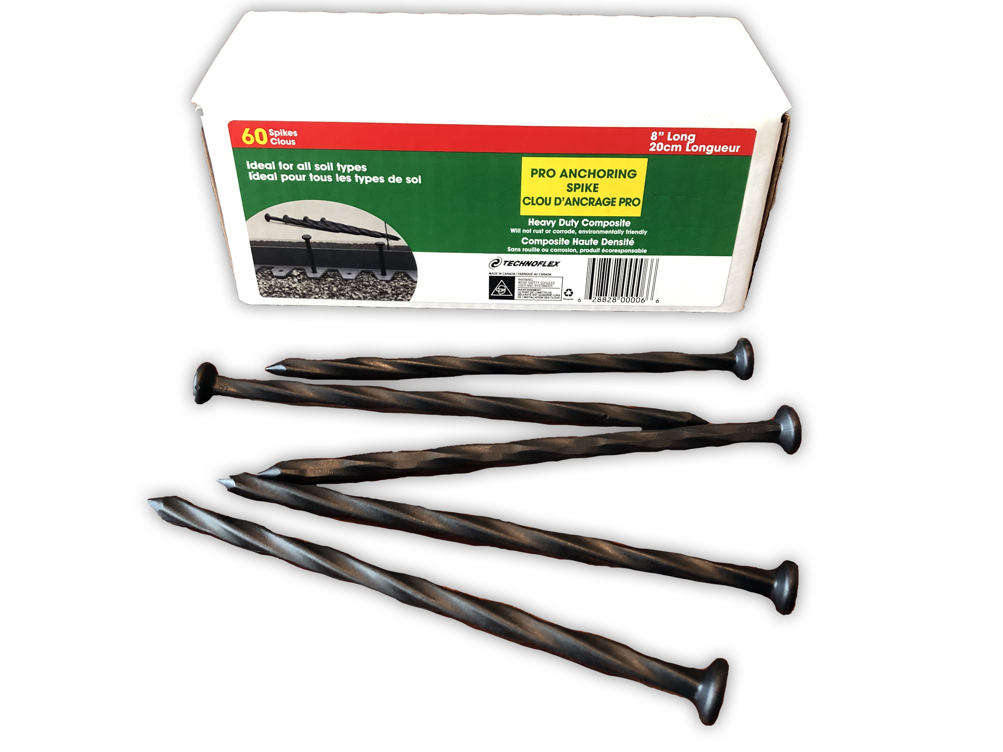 Pro Anchoring Spikes - 8'' Professional Grade (60 Pack)