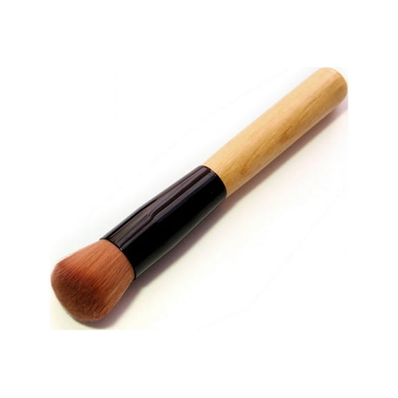 Pro Angled Flat Buffer Brush for Liquid & Powder Foundation - Premium Cosmetic Makeup Tool TIKA