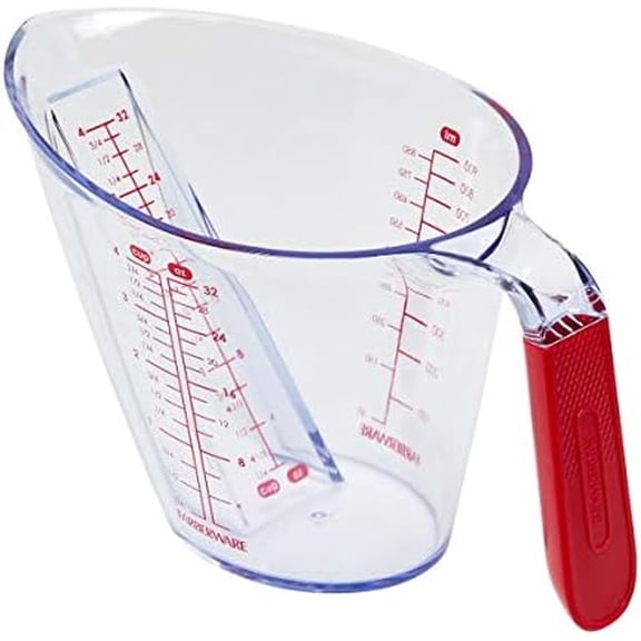 Pro Angled Measuring Cup, 4 Cup, Red