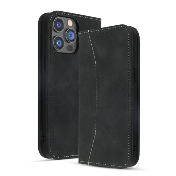 Pro Antimicrobial Executive Series Wallet Case Compatible With Apple iPhone 14 Pro (6.1) - Black