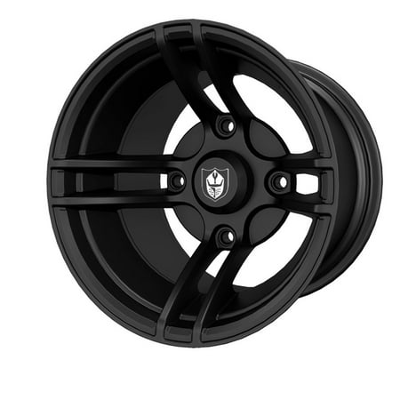 Pro Armor 1522958 WhiteOut Wheel, Matte Black Front Rear R14