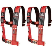 Pro Armor A114220RD Red 4-Point Harness 2" Straps, 2 Pack