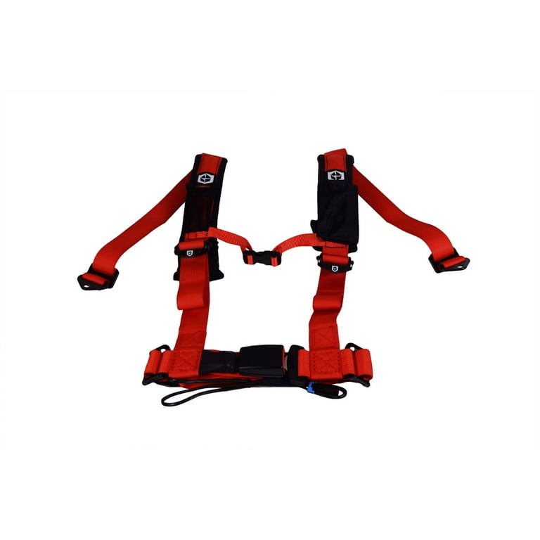 Dây nịt khóa tự động bốn điểm bên lái xe Pro Armor w / Công tắc bỏ qua - Đỏ