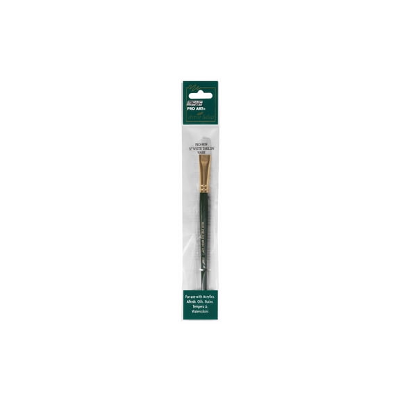 Pro Art White Taklon Wash Artist Brush 1/2 in for Multi-Media