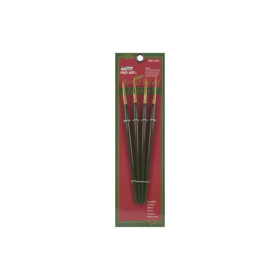 Pro Art Brush Set Gold Nylon Round 10/0,5/0,3/0,0, Paint Brushes, Acrylic Paint Brush Set, Brushes Acrylic Painting, Small Brushes, Paintbrush, Brushes