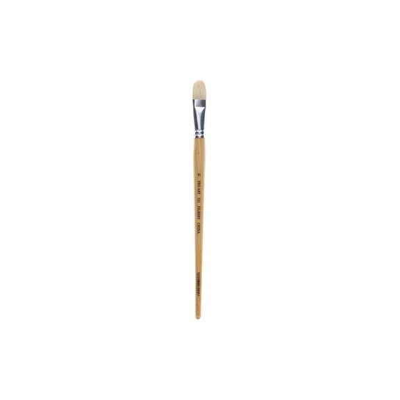 Pro Art White Hog Bristle Filbert Brush Size 11 for Oils and Acrylics