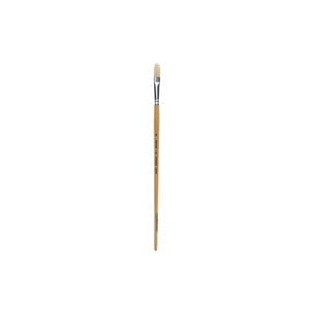 Pro Art White Hog Bristle Filbert Brush Size 8 for Oils and Acrylics