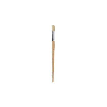 Pro Art White Hog Bristle Round Brush Size 12 for Oils and Acrylics