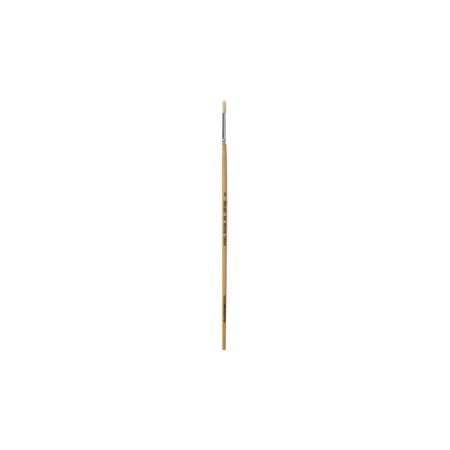 Pro Art White Hog Bristle Round Brush Size 2 for Oils and Acrylics
