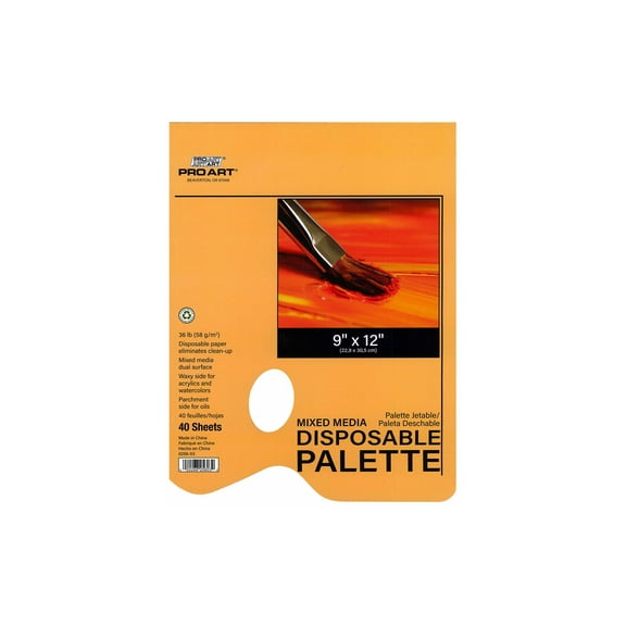 Pro Art Disposable Palette 9x12 40pc