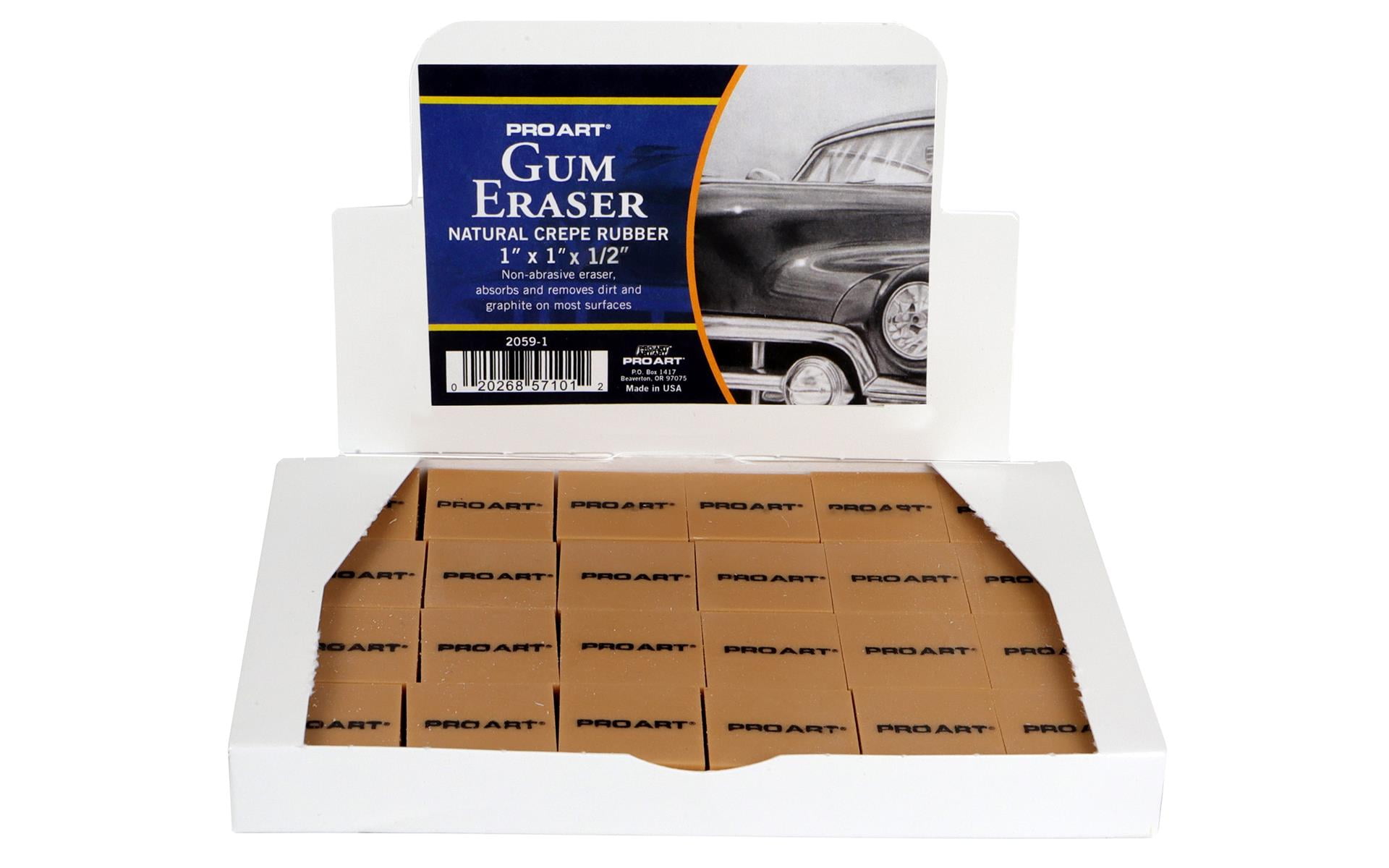 Pro Art Eraser Art Gum 1x1x.5 24pc POP