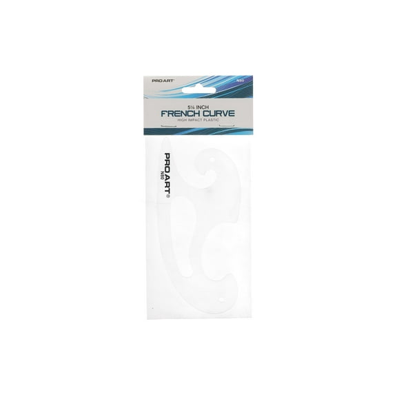 Pro Art French Curve Template Number 14 Plastic 5.25 in Clear
