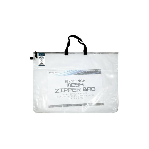 Pro Art Mesh & Vinyl Zipper Bag W/Handle 19x25 Pkg
