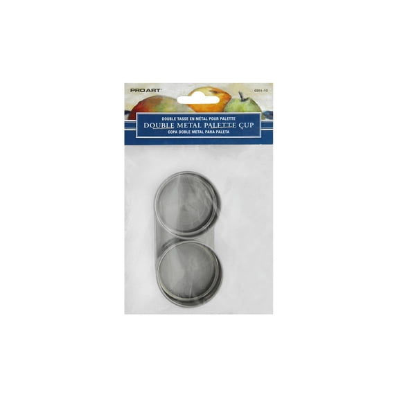 Pro Art Metal Double Palette Cup With Spring Clip