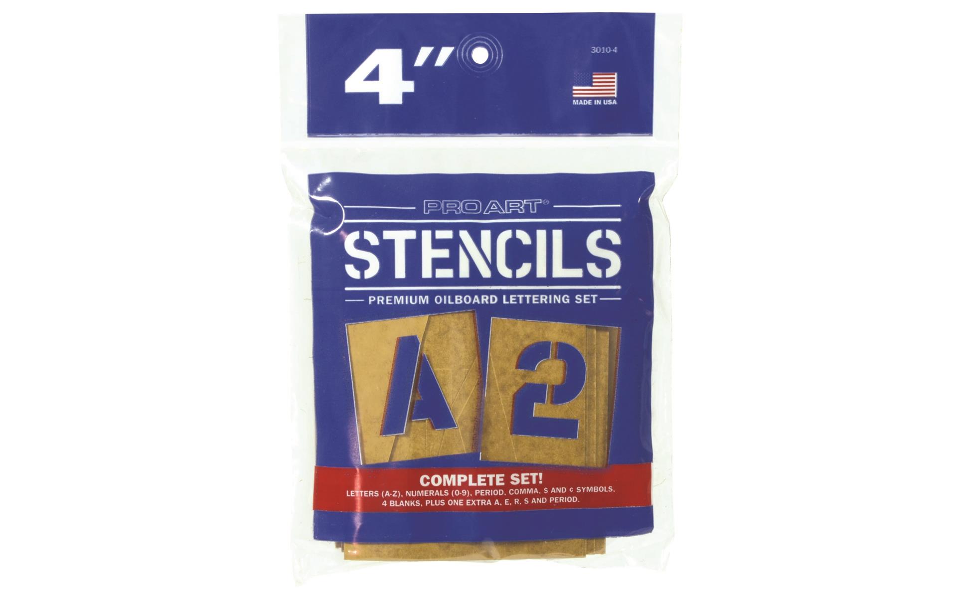 Pro Art Oil Board Stencil Set 4"