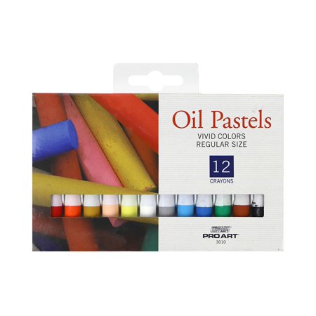 Pro Art Oil Pastels Regular Vivid Color 12pc, Soft & Oil Pastels for Artists, Artist Crayons for Drawing & Sketching, Pastel Art Supplies for Adults